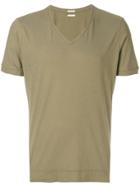 Massimo Alba V-neck T-shirt - Green