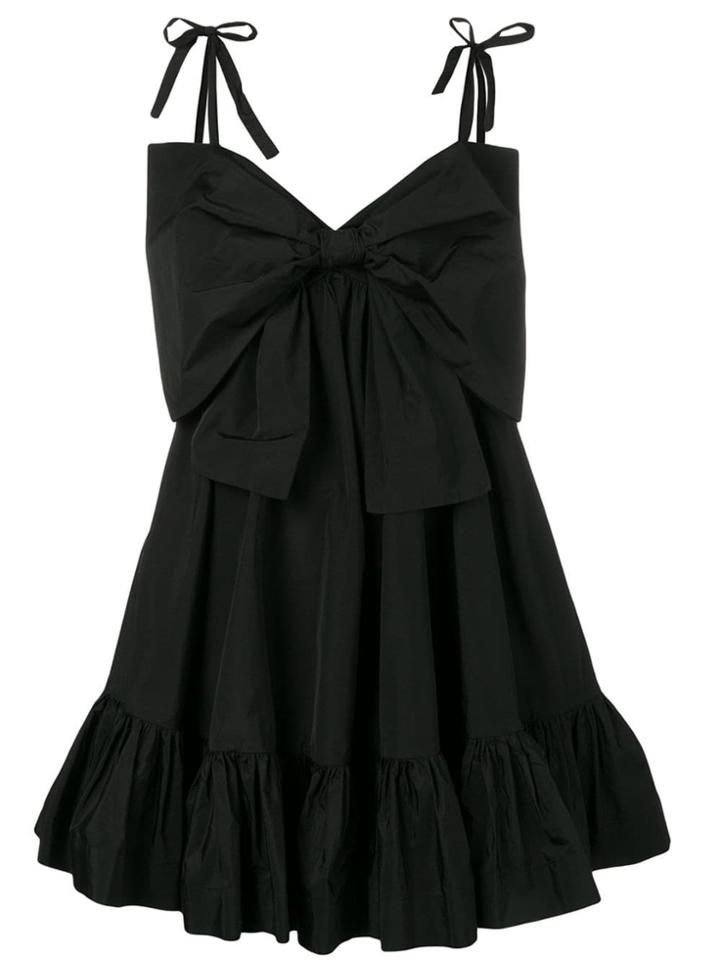 Msgm Oversized Bow Dress - Black