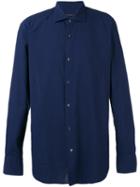 The Gigi Woven Stripe Shirt, Men's, Size: 42, Blue, Cotton