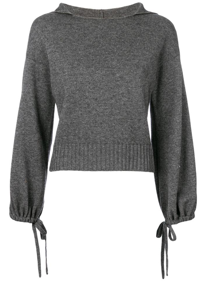 Vince Balloon Sleeve Sweater - Grey