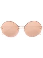 Linda Farrow Round Shaped Sunglasses - Metallic