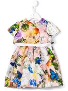 Roberto Cavalli Kids Butterfly Garden Print Dress, Infant Girl's, Size: 3 Mth