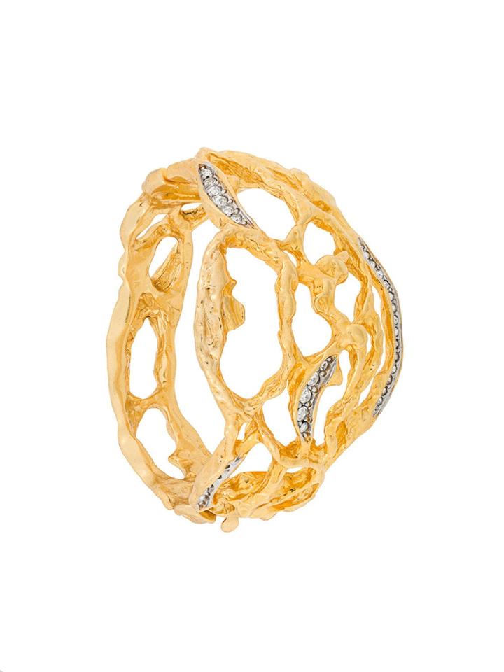 Susan Caplan Vintage Elizabeth Taylor Cuff Bracelet - Metallic