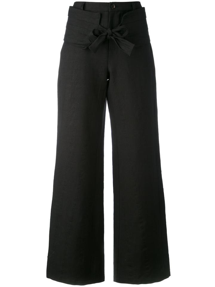 Société Anonyme - 'smoking Palace' Trousers - Women - Linen/flax - 46, Black, Linen/flax