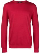 Fay Plain Knit Sweater - Red