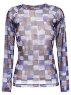 Mara Mac Printed Tulle Blouse - Multicolour