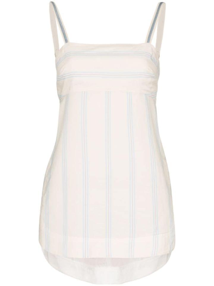 3x1 Madox Stripe Cami Top - White
