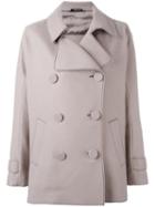 Maison Margiela Double Breasted Car Coat, Women's, Size: 42, Nude/neutrals, Virgin Wool/cashmere/viscose/cotton