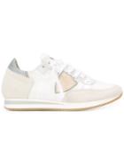 Philippe Model Panelled Sneakers, Women's, Size: 41, White, Suede/leather/rubber/cotton