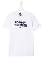 Tommy Hilfiger Junior Printed Logo T-shirt - White