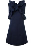 Marni Ruffled A-line Dress, Women's, Size: 42, Blue, Cotton/linen/flax