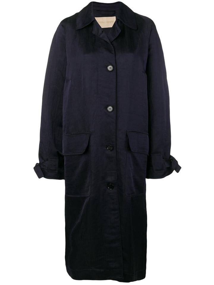 Christian Wijnants Long Oversized Coat - Blue