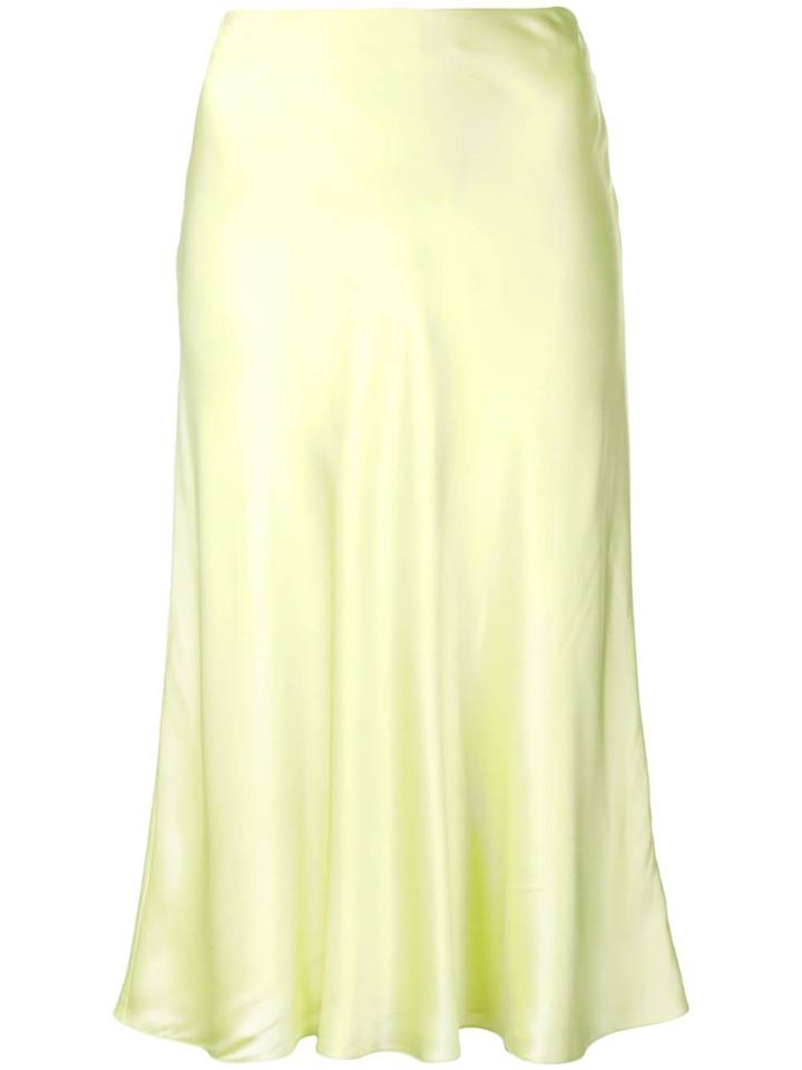 Cinq A Sept Marta Sheen Mid Skirt - Yellow