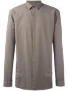 Helmut Lang 'tape' Shirt, Men's, Size: Medium, Brown, Cotton/cashmere/wool