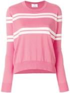 Allude Stripe Detail Sweater - Pink