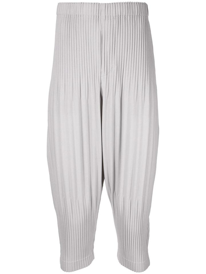 Homme Plissé Issey Miyake Basic Pleated Trousers - Grey