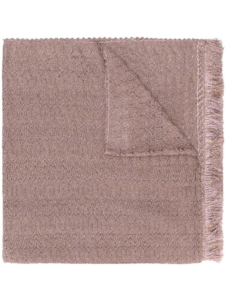 Missoni Fringed Crochet-knit Scarf - Multicolour