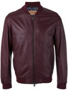Etro Leather Bomber Jacket, Men's, Size: Large, Pink/purple, Silk/sheep Skin/shearling/cotton/cupro