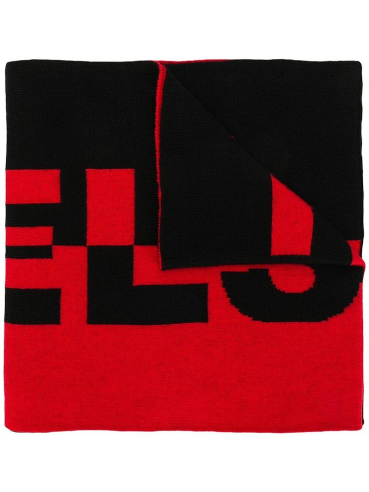 Belstaff Logo Knit Scarf - Black