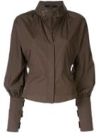 Gucci Pre-owned High Collar Blouse - Brown