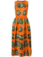 Dolce & Gabbana Cabbage Print Sleeveless Dress - Yellow & Orange