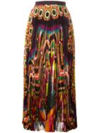 Roberto Cavalli Abstract Print Pleated Skirt, Women's, Size: 42, Silk