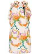 Gucci Floral Ruffled Dress - Neutrals