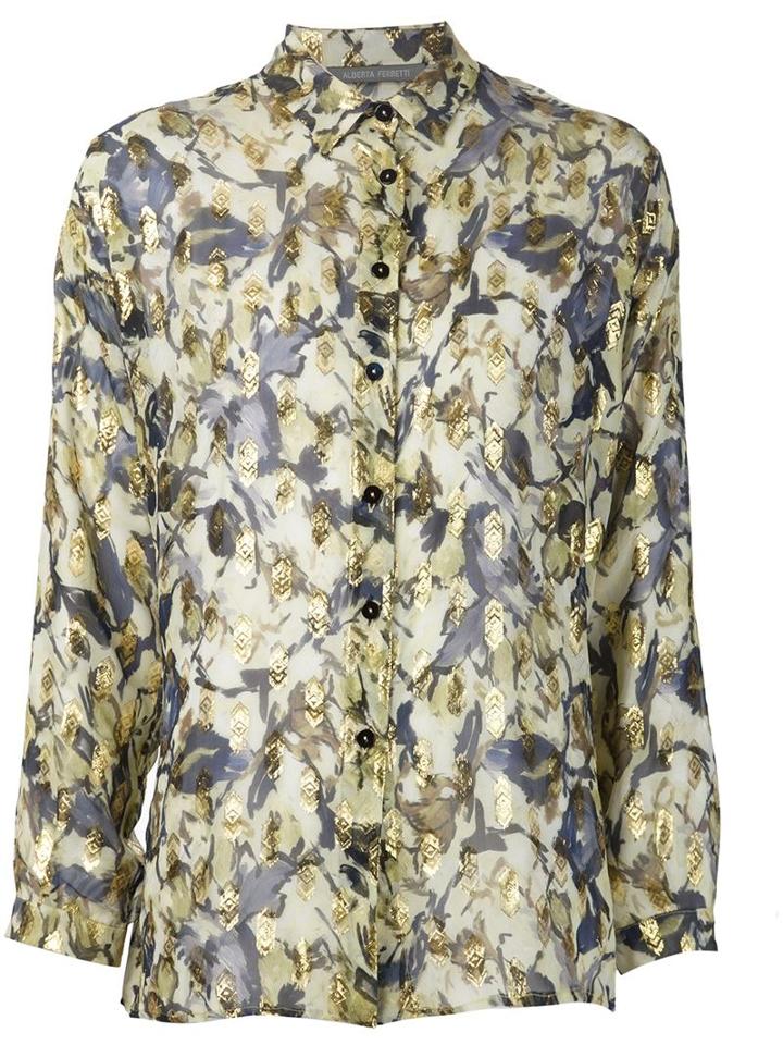 Alberta Ferretti Abstract Print Shirt