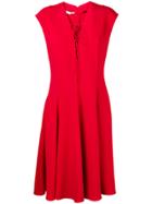 Stella Mccartney Lace-up Dress - Red