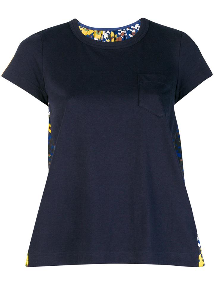 Sacai Contrasting Back T-shirt - Blue