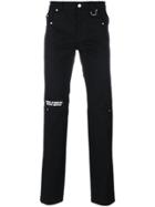 Icosae Slogan Skinny Jeans - Black