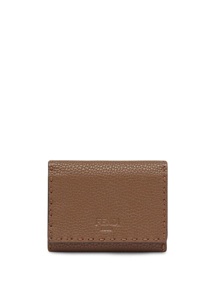 Fendi Selleria Business Card Holder - Brown