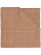 Umd Cashmere 'grid' Knit Scarf - Nude & Neutrals