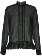 Matin Almere Lace Trim Top - Black