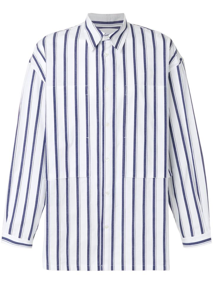 E. Tautz Striped Lineman Shirt - Blue