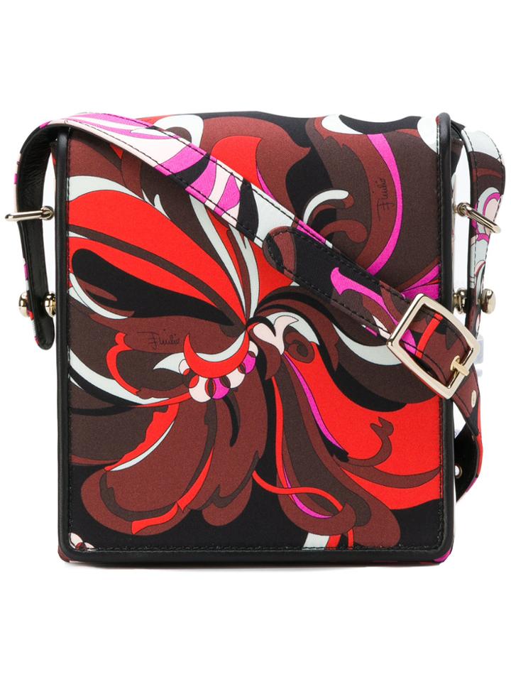 Emilio Pucci Graphic Print Crossbody Bag - Black