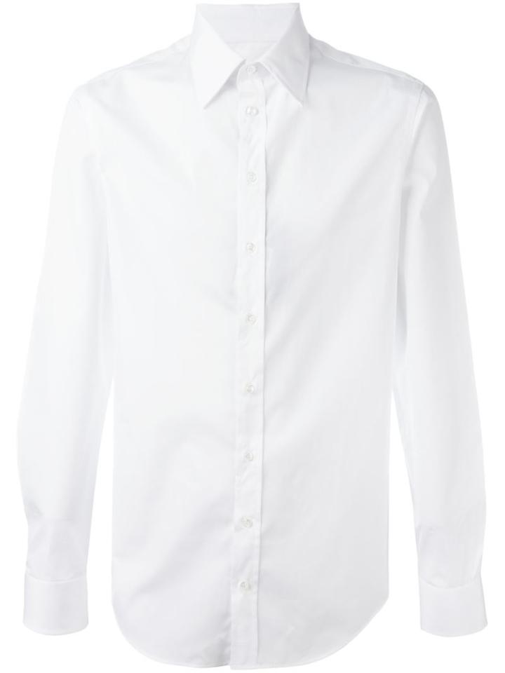Giorgio Armani Buttoned Shirt, Men's, Size: 40, White, Cotton