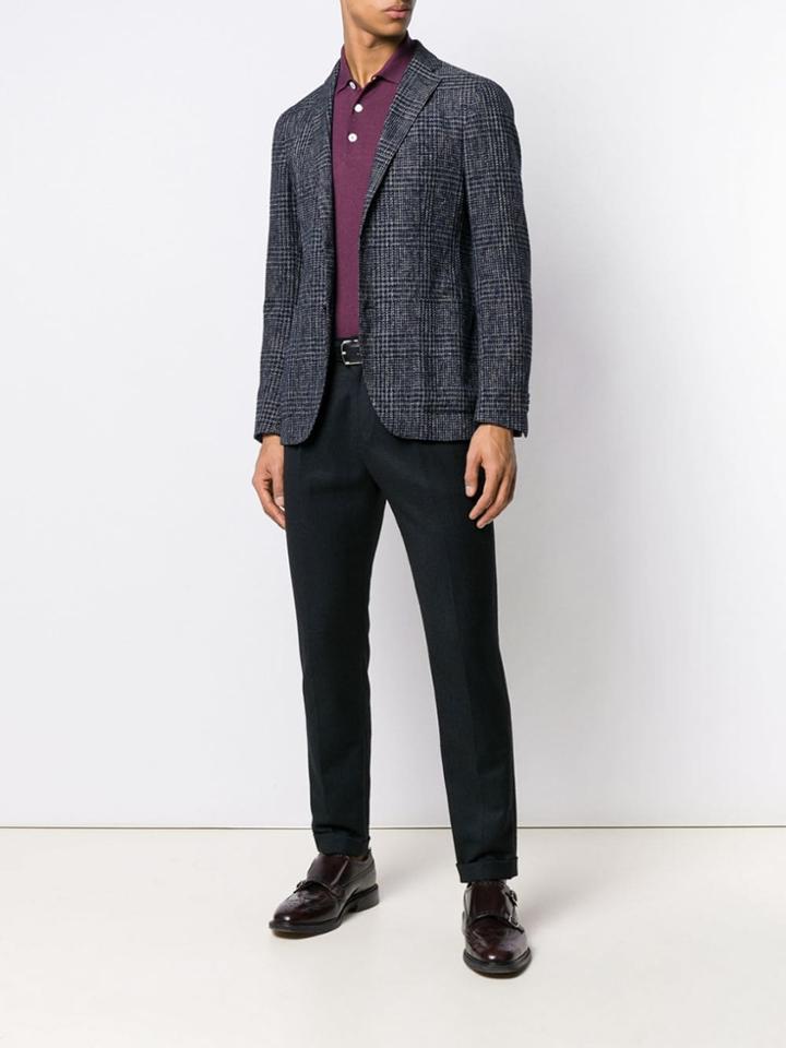 Ermenegildo Zegna Longsleeved Polo Shirt - Purple