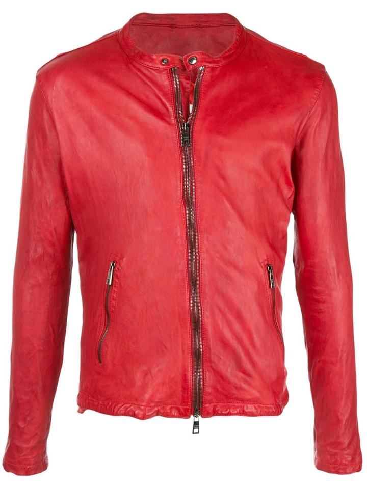 Giorgio Brato Fitted Zip Up Jacket - Red