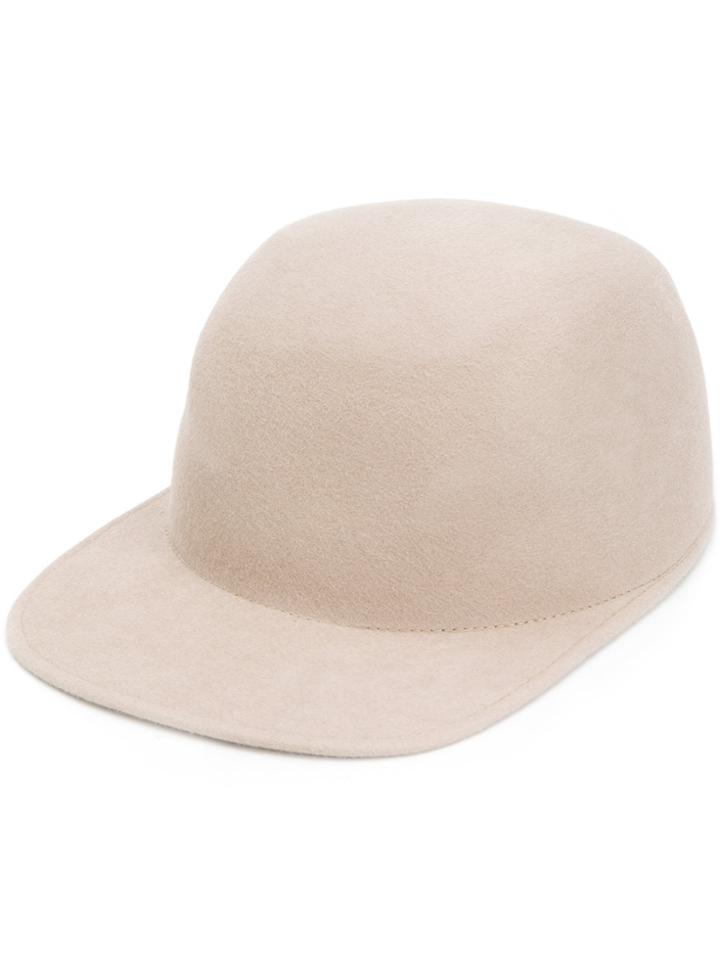 Overhead Rabbit Fur Cap - Nude & Neutrals