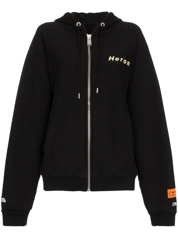 Heron Preston Printed Logo Hoodie - Black