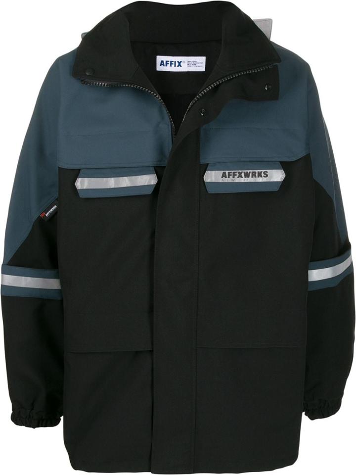 Affix Contrast Logo Jacket - Black