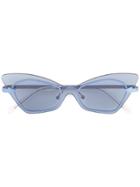 Karen Walker Cat Eye Tinted Sunglasses - Blue