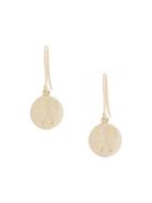Karen Walker 9kt Gold Runaway Stamp Earrings Gold