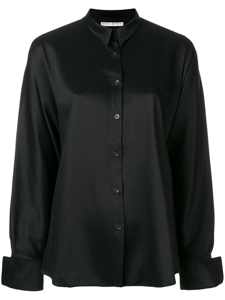 Palmer / Harding Sheen Button-down Shirt - Black