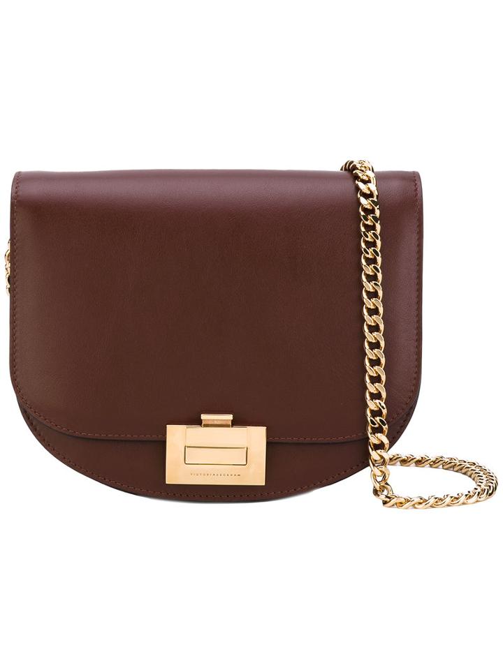 Victoria Beckham - Chained Cross Body Bag - Women - Calf Leather - One Size, Brown, Calf Leather