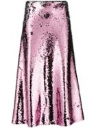 Vivetta A-line Midi Skirt - Pink & Purple