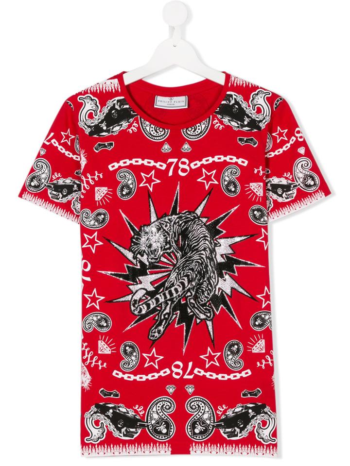 Philipp Plein Junior Teen Steve T-shirt - Red