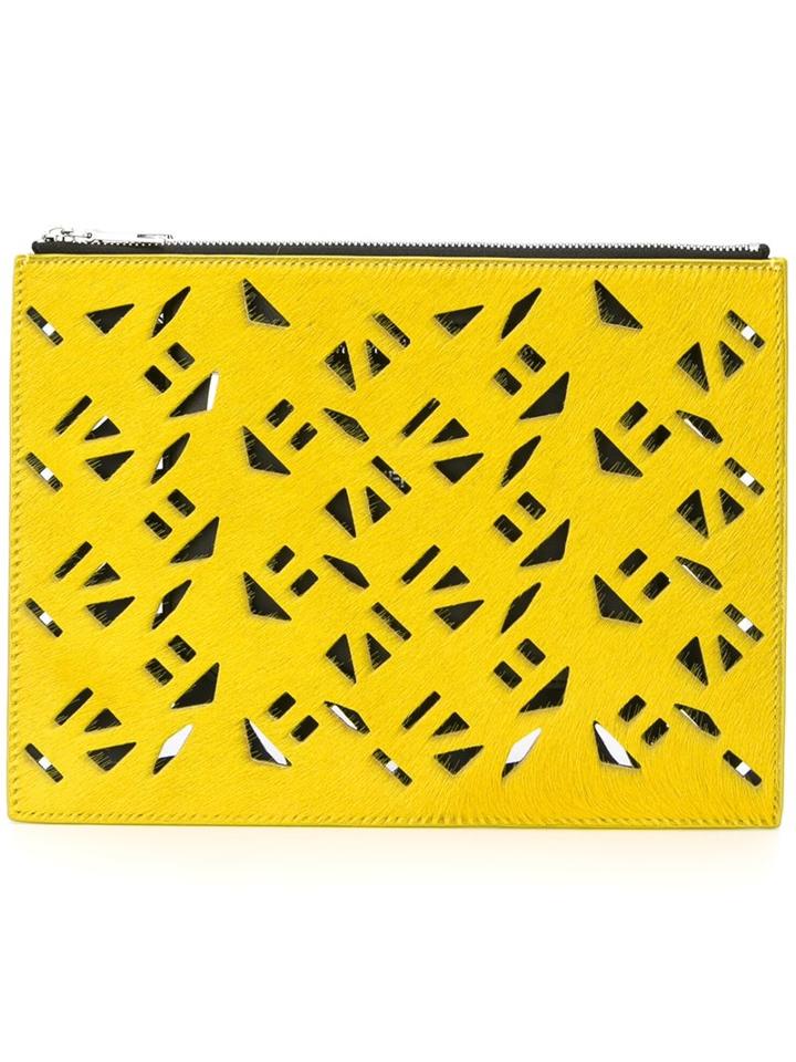 Kenzo 'flying Kenzo' Clutch, Women's, Yellow/orange