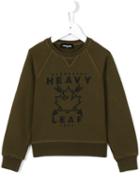 Dsquared2 Kids - Heavy Leaf Print Sweatshirt - Kids - Cotton - 6 Yrs, Green